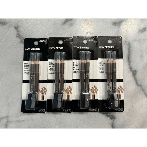 Covergirl Easy Breezy Brow Pencils in 510 Soft Brown Lot of 4 - Picture 1 of 1